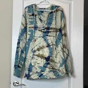 Earthbound Trading Pullover Hoodie Tie Dyed Large